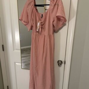 Elegant Pink Women's Dress